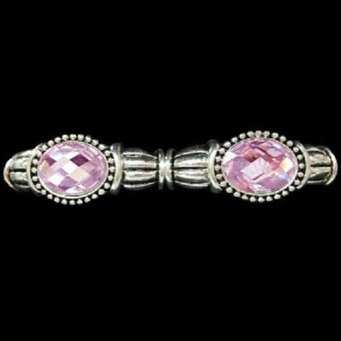 Oval Stretch Bracelet Pink with 5 stones