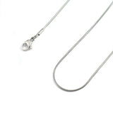 Stainless Steel Snake Chain Necklace 45.5cm(17 7/8") 1.2 mm with 2 in extender