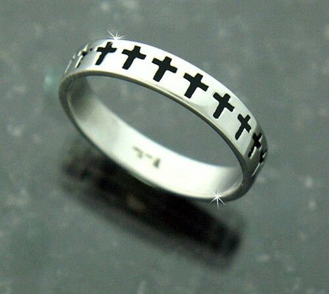 316 L Stainless Steel Cross Stack Ring