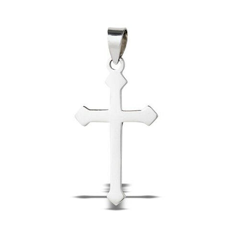 STERLING SILVER HIGH POLISH SILVER CROSS PENDANT
