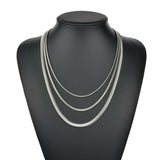 Stainless Steel 55 cm ( 21.7 in)  1.5mm Flat Snake Blade Chain