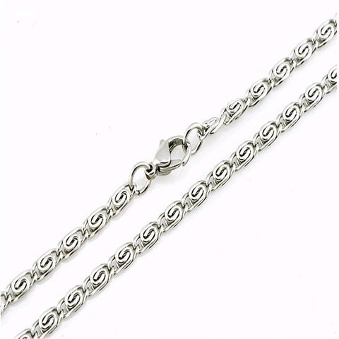 STAINLESS STEEL 3 mm Scroll CHAIN 22IN