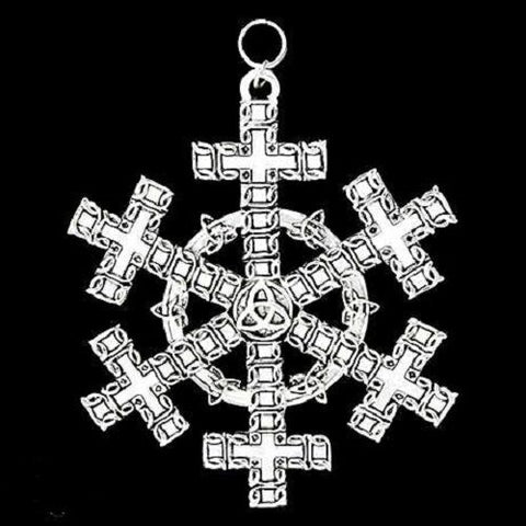 Pewter Celtic Cross Snowflake Ornament/Pendant