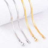 Stainless Steel 20 Inch 3.5 mm Flat Silver Color Snake Neck Chain Necklace
