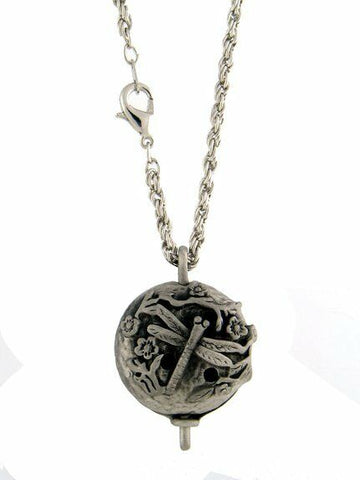 Pewter Celtic Dragonfly Diffuser Pendant on 24" Chain