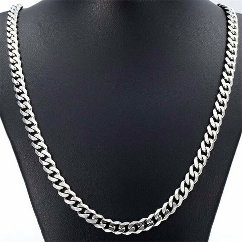 Stainless Steel 24 in 5 mm link Cuban curb  Chain Necklace