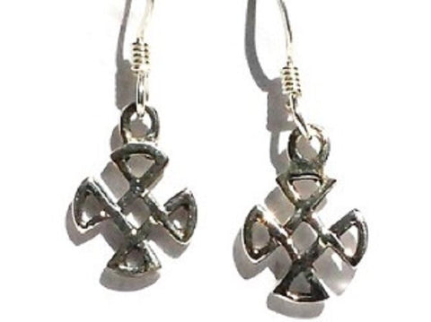 Sterling Silver Celtic Compass Dangles Earrings