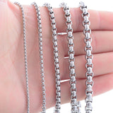 Stainless Steel 65 cm (25.56Inch) 3 mm Rounded Box Neck Chain Necklace