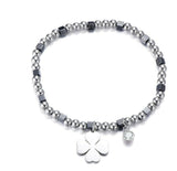 Celtic Stainless Steel Clover,Tree of Life Stretchy Bracelet