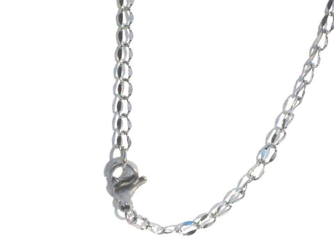 Stainless Steel 18 Inch 3mm Curved Oval Link Neck Chain Necklace