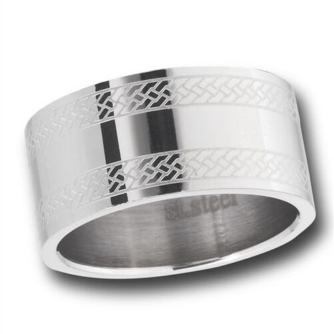 Stainless Steel Celtic Knot Band Ring