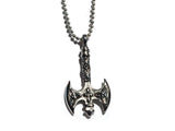 Stainless Steel Celtic Trinity Irish Battle Axe Cross Pendant with chain