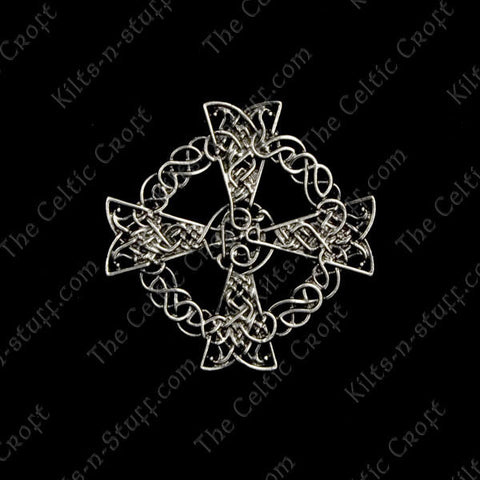 Celtic Pewter Cross Pin/Pendant