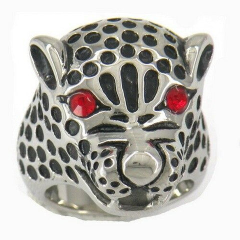 STAINLESS STEEL LEOPARD RING