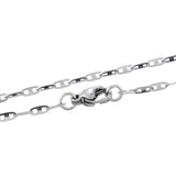 Stainless Steel  Cross Tile Chain  With Lobster Clasp 20 in