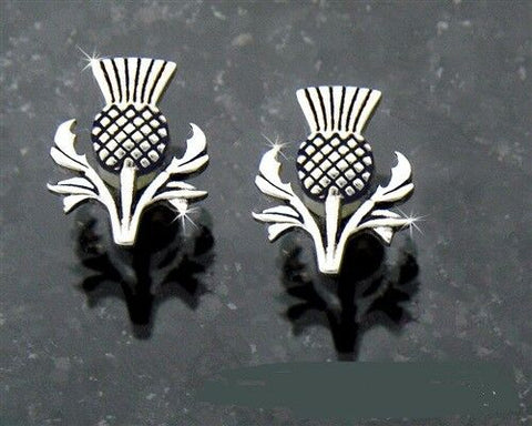 STAINLESS STEEL Celtic Thistle  STUD EARRINGS