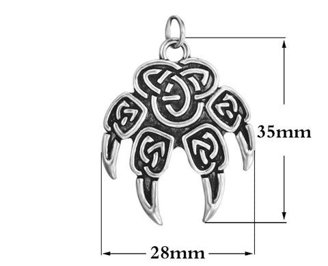 Veles Stamp Slavic wolf foot sign claw pendant no chain