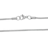 Stainless Steel 23.6 Inch (60 cm) 2.4mm Mesh Chain Necklace