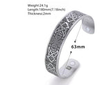 Unisex Celtic Knot Wide Magnetic Bangle Cuff