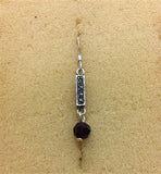 Sterling Silver Marcasite Dangle Earring With Crystal Bead Earring