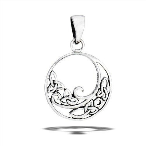 Sterling Silver Celtic Wave With Triquetras Pendant