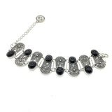 Turkish Style bracelet with black resin stones