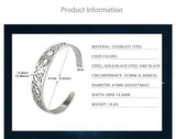Cut out Stainless Steel Triskelion Celtic Knot Bracelet Cuff