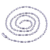 Stainless Steel 22 Inch 1.5  mm Ball Cylinder Link Neck Chain Necklace