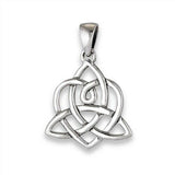 STERLING SILVER INTERWOVEN HEART AND TRIQUETRA PENDANT(Sister's Knot)