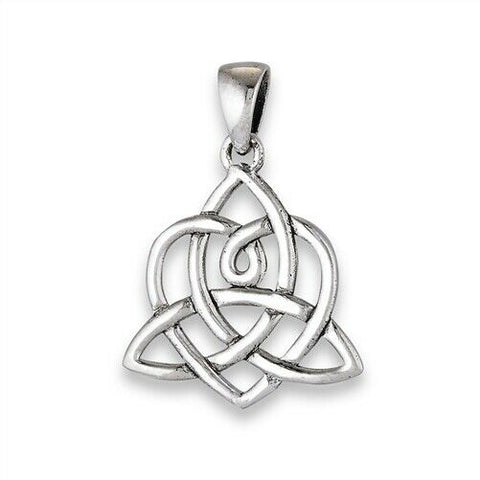 STERLING SILVER INTERWOVEN HEART AND TRIQUETRA PENDANT(Sister's Knot)