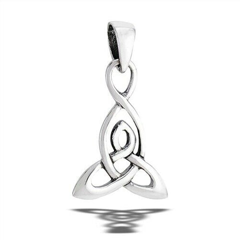 STERLING SILVER HIGH POLISH TRIQUETRA PENDANT no chain