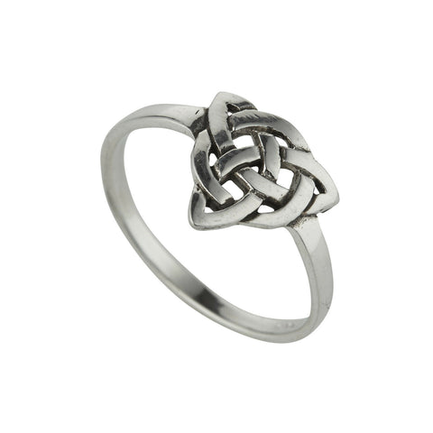 Irish Sterling Silver Celtic Trinity Knotwork Ring