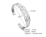 Solid Stainless Steel Celtic Knot Bracelet Cuff
