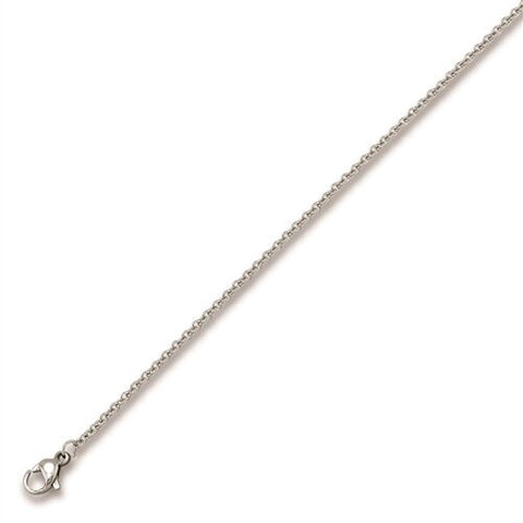 STAINLESS STEEL SMALL 2mm ROUND LINK CHAIN 18 IN