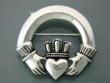 Pewter Bold Claddagh Brooch