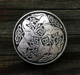 Pewter Celtic Horse Knot-Work Epona Brooch Made in USA