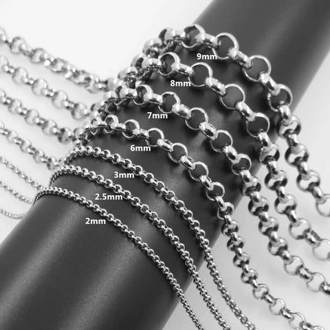 Stainless Steel 34 Inch(85 cm) 2.0mm  Tiny Rolo Neck Chain Necklace