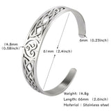 Stainless Steel Triskele Celtic Knot Bracelet Cuff