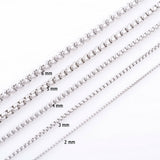316L Stainless Steel 22 Inch 3 mm Rounded Box Neck Chain Necklace
