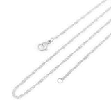 Stainless Steel Braided Rope Chain  Silver Tone 50.5cm(19.5) long,1.7mm
