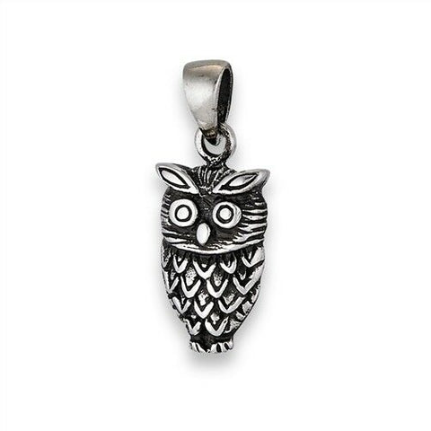 STERLING SILVER WISE OWL PENDANT