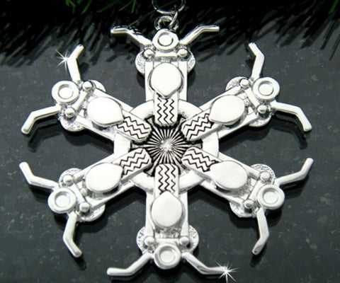 Motorcycle SnowWonders Snowflake Ornament/Pendant