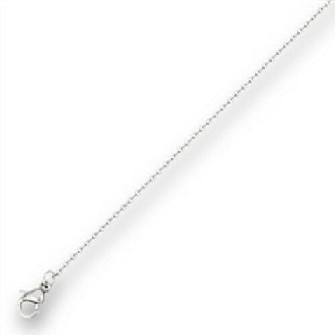 STAINLESS STEEL 1.5mm ROUND Cable CHAIN 24 Inches