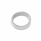304 Stainless Steel Silver Tone Mesh Band Ring