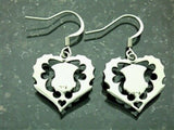 Bold Scottish Heart Thistle Earrings I love Scotland