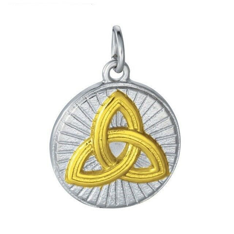 316L Gold Plated Stainless Steel  Trinity Knot  Pendant no chain