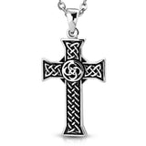 Stainless Steel 2-tone Celtic Cross Pendant no chain