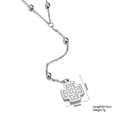 Stainless Steel Double-Sided Cross pendant with 20 inch chain Y style