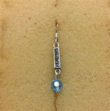 Sterling Silver Marcasite Dangle Earring With Crystal Bead Earring