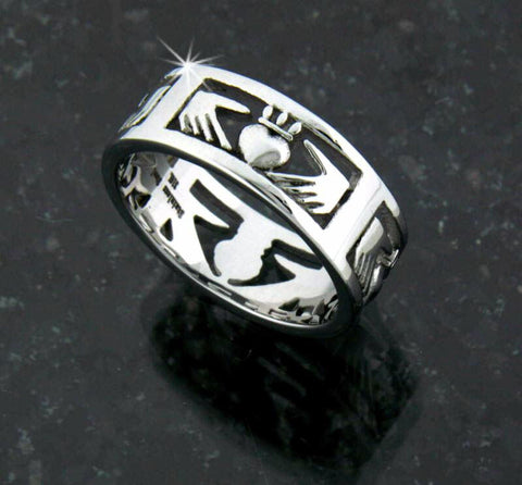 316L Stainless Steel Claddagh Band